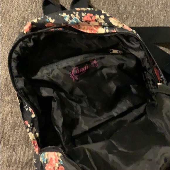 Floral backpack with sequins on pocket - Picture 4 of 6